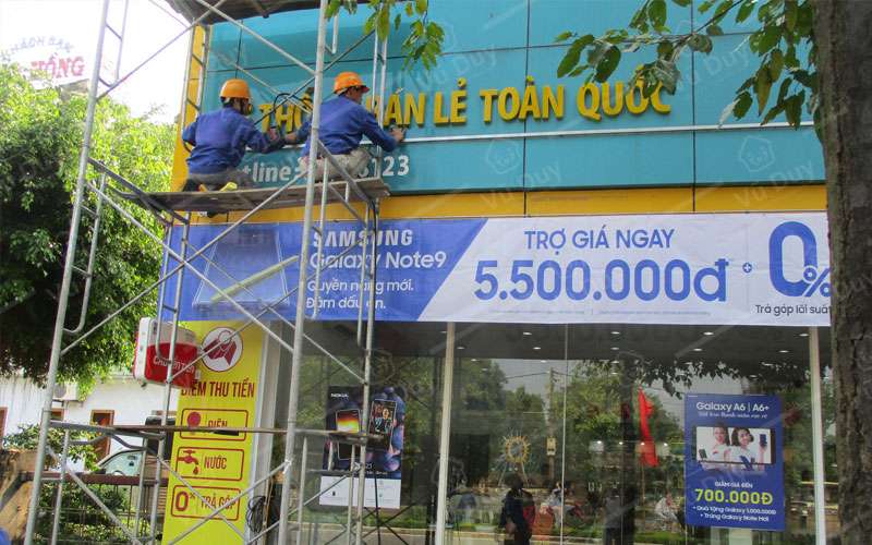 Dịch vụ vệ sinh alu bảng biển quảng cáo tại Nam Định