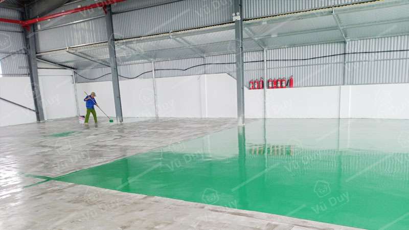 Sơn epoxy lớp phủ cho sàn nhà xưởng tại Thái Bình